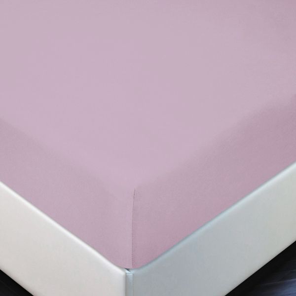 Простыня на резинке трикотажная 200х200 / Lilac (лиловый)