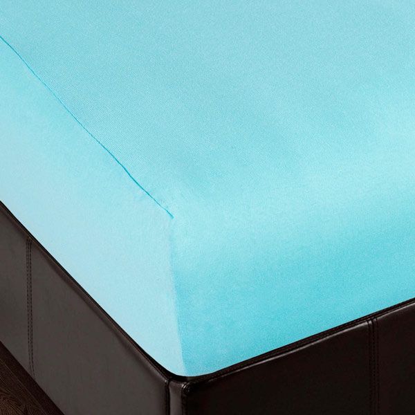 Простыня на резинке трикотажная 80х200 / Turquoise (бирюза)