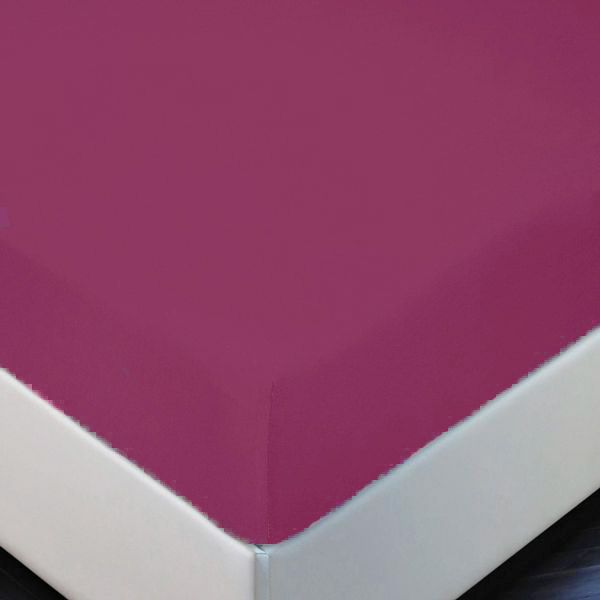 Простыня на резинке трикотажная 120х200 / Fuchsia (фуксия)