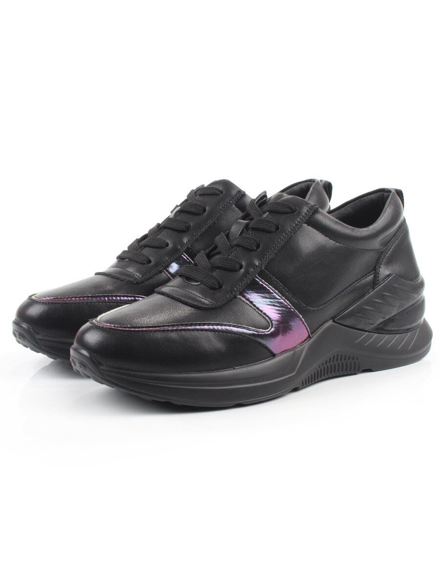 04-M27-21 BLACK Кроссовки женские (натуральная кожа)