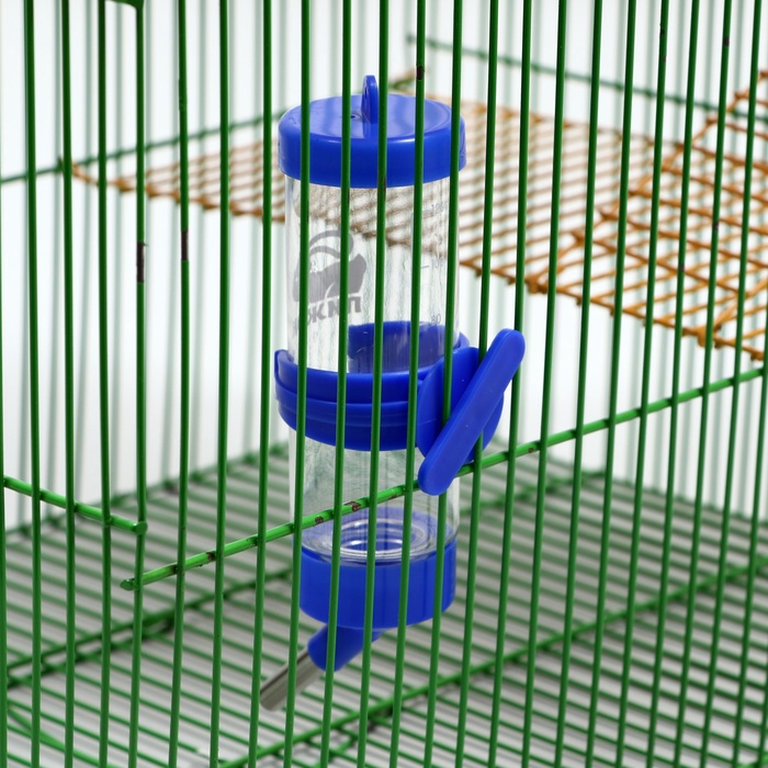 Поилка для грызунов, 125 мл, 12.5×4.5 см, синяя