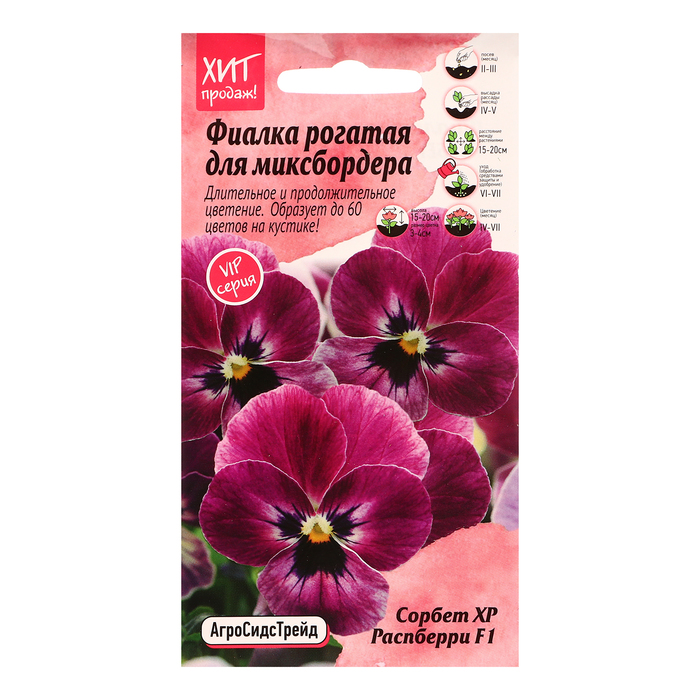 Семена цветов Фиалка рогатая