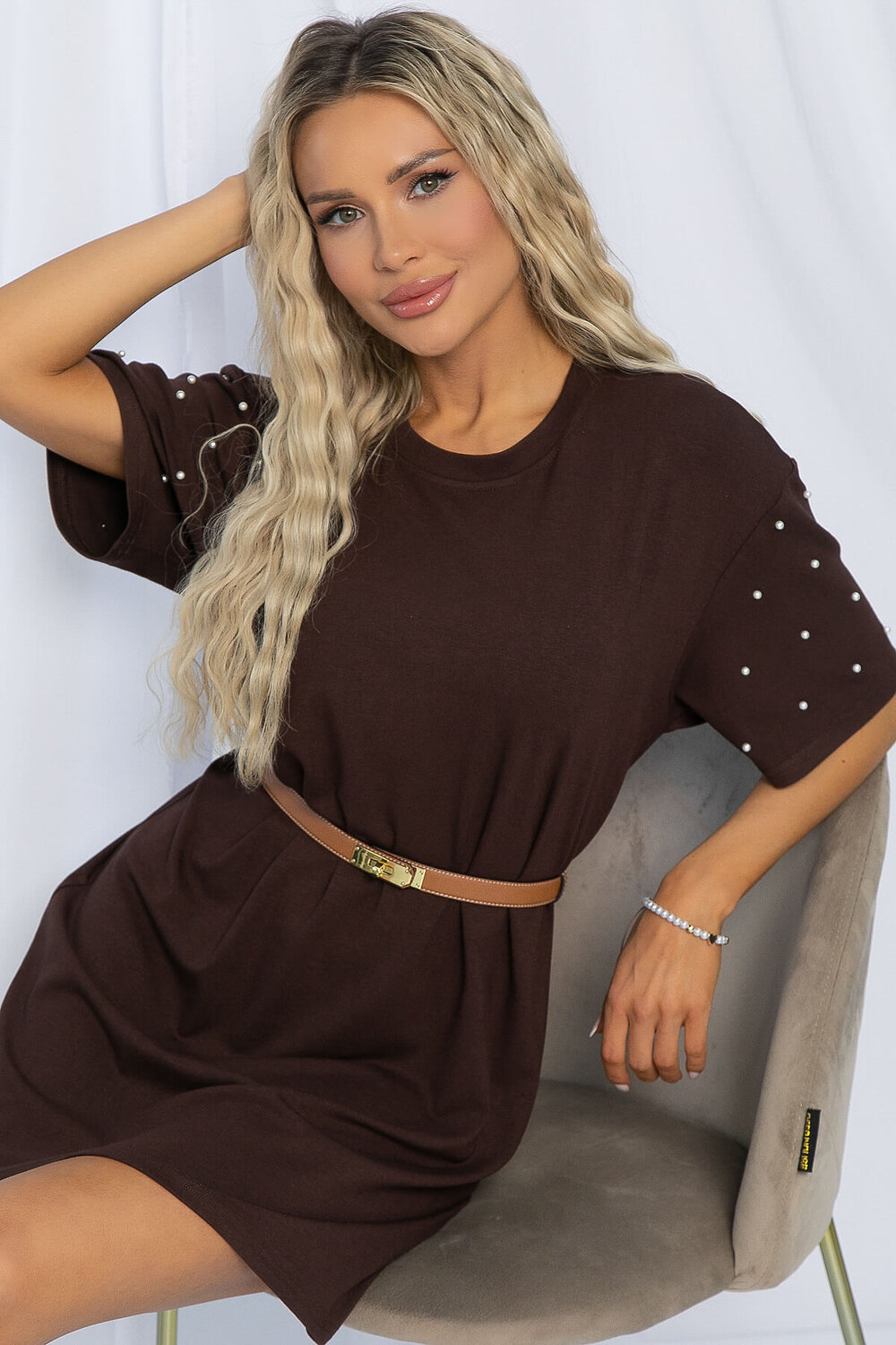 ст. цена2149руб.! LT Collection Платье П13314-1Мшоколадный