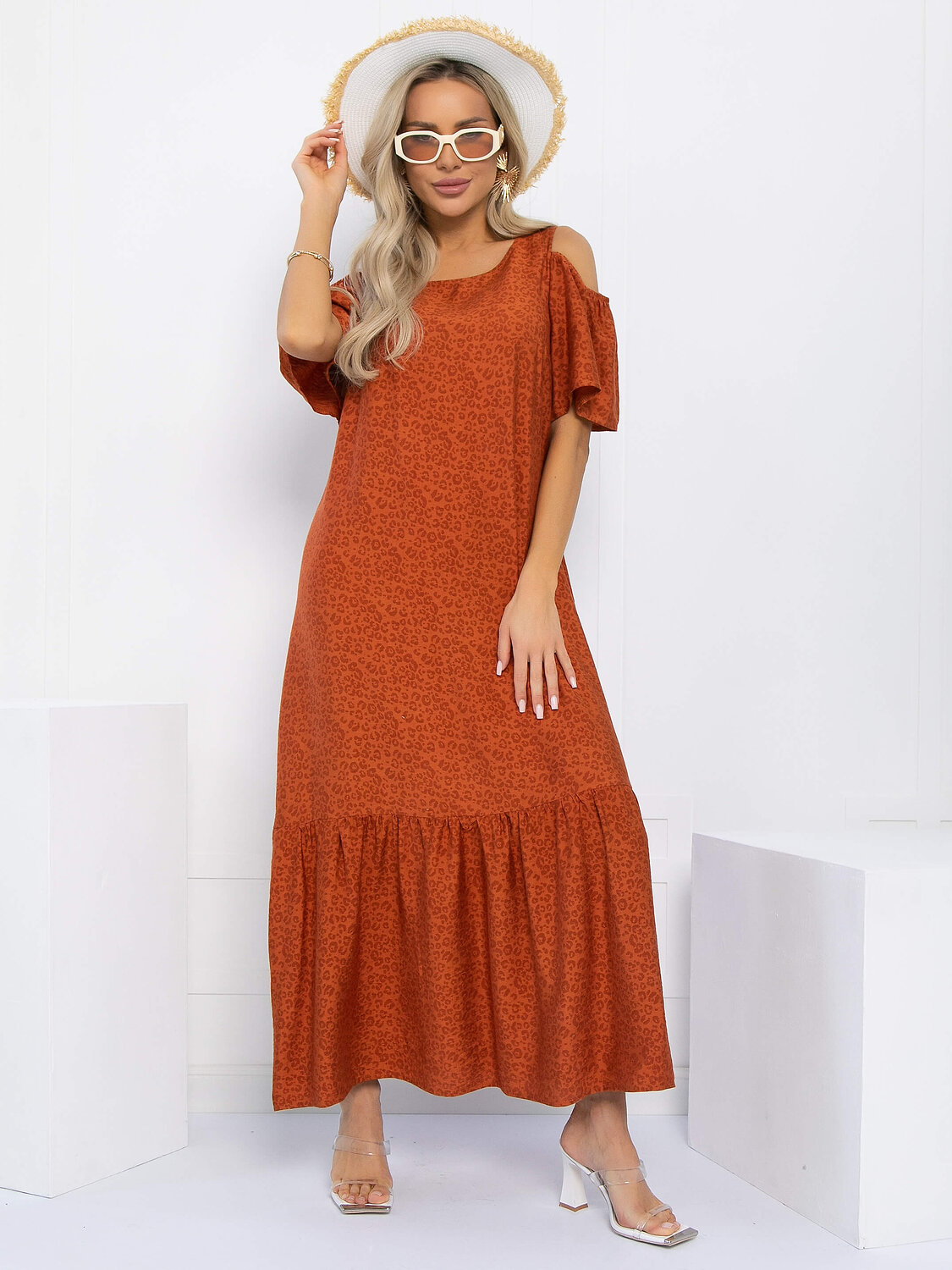 ст. цена2409руб.! LT Collection Платье П13311-1Моранжевый